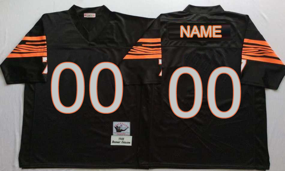Men Customized Bengals Black NFL MN Throwback Jersey->customized nfl jersey->Custom Jersey